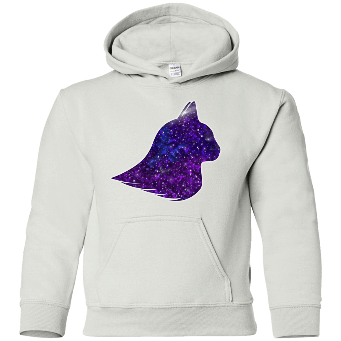 Sweatshirts White / YS Galaxy Cat Youth Hoodie