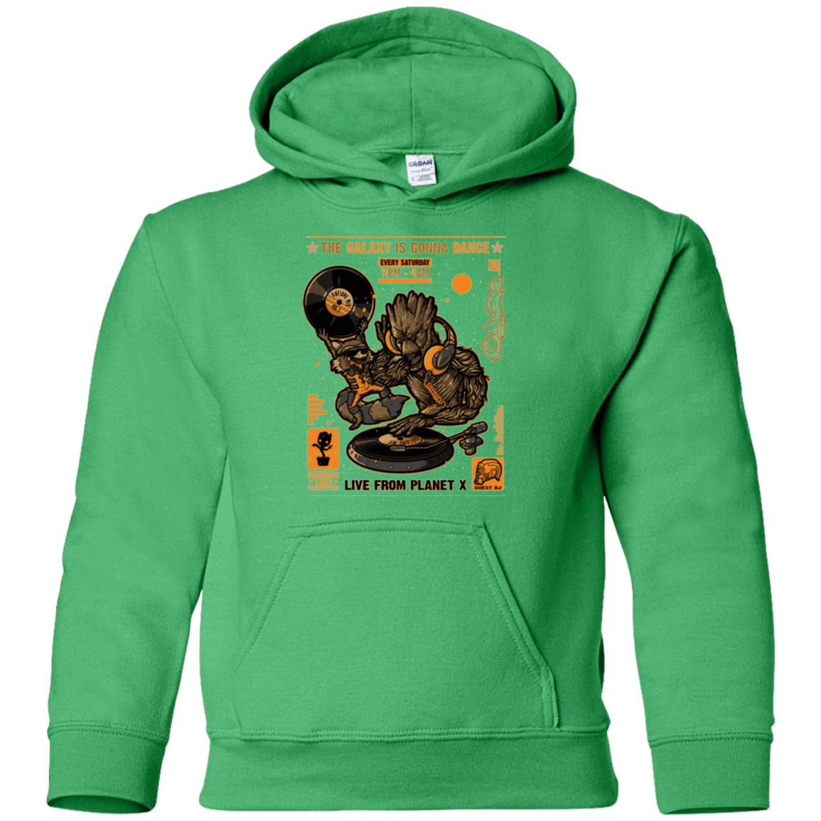 Sweatshirts Irish Green / YS GALAXY GIG Youth Hoodie