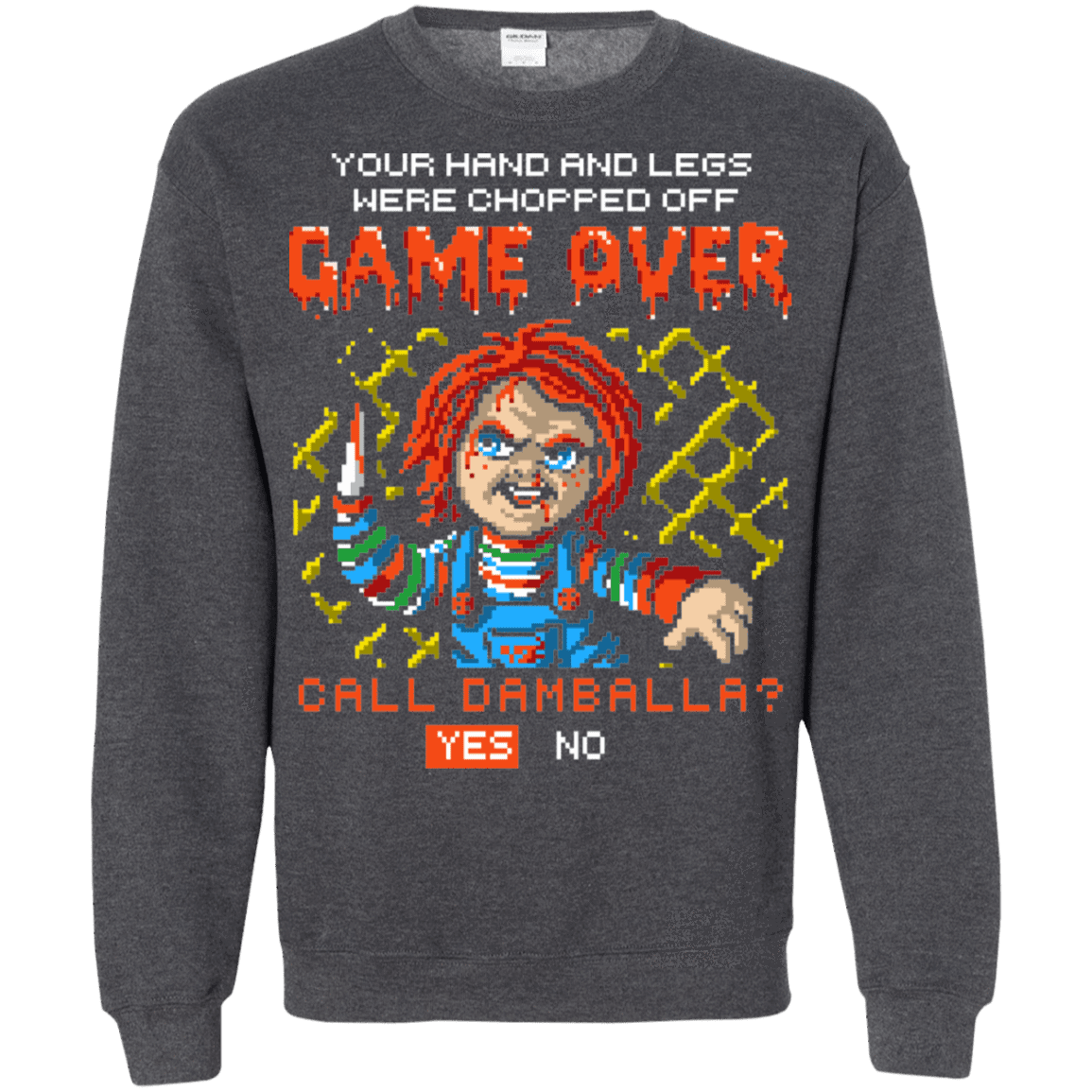 Sweatshirts Dark Heather / S Game Over Crewneck Sweatshirt