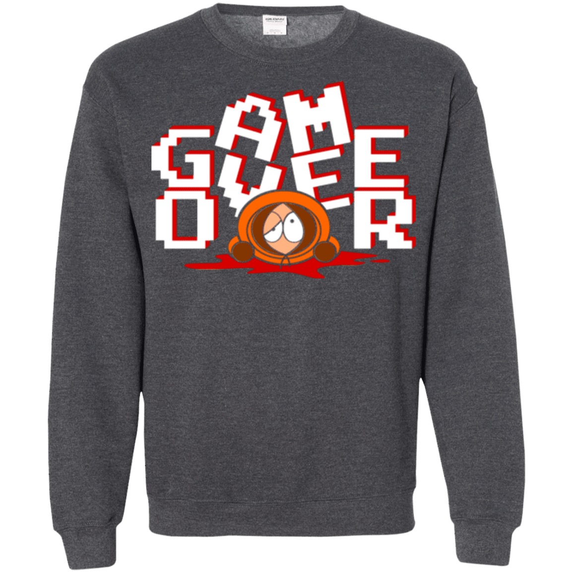 Sweatshirts Dark Heather / Small Game over Crewneck Sweatshirt