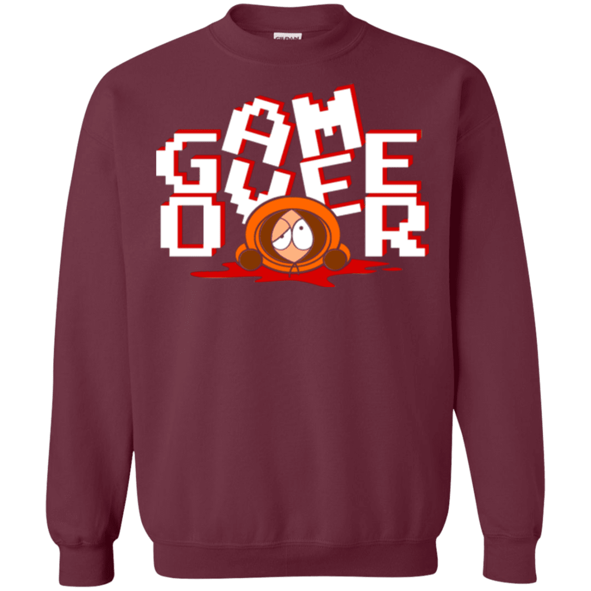 Sweatshirts Maroon / Small Game over Crewneck Sweatshirt