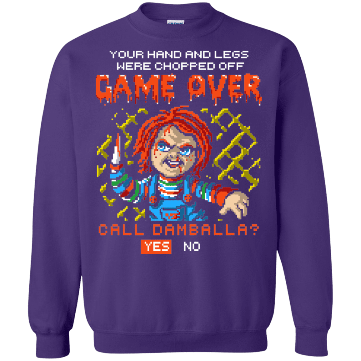 Sweatshirts Purple / S Game Over Crewneck Sweatshirt