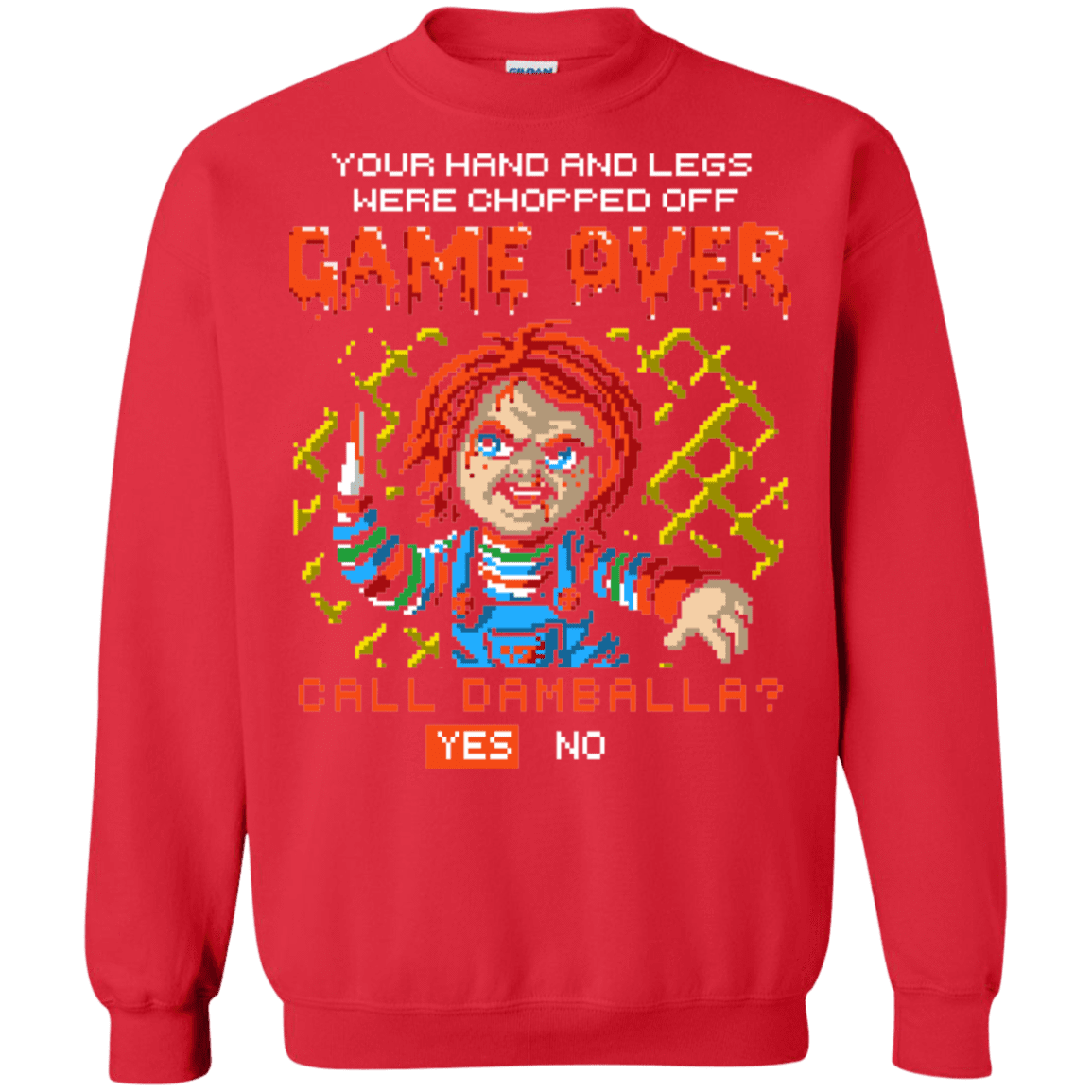 Sweatshirts Red / S Game Over Crewneck Sweatshirt