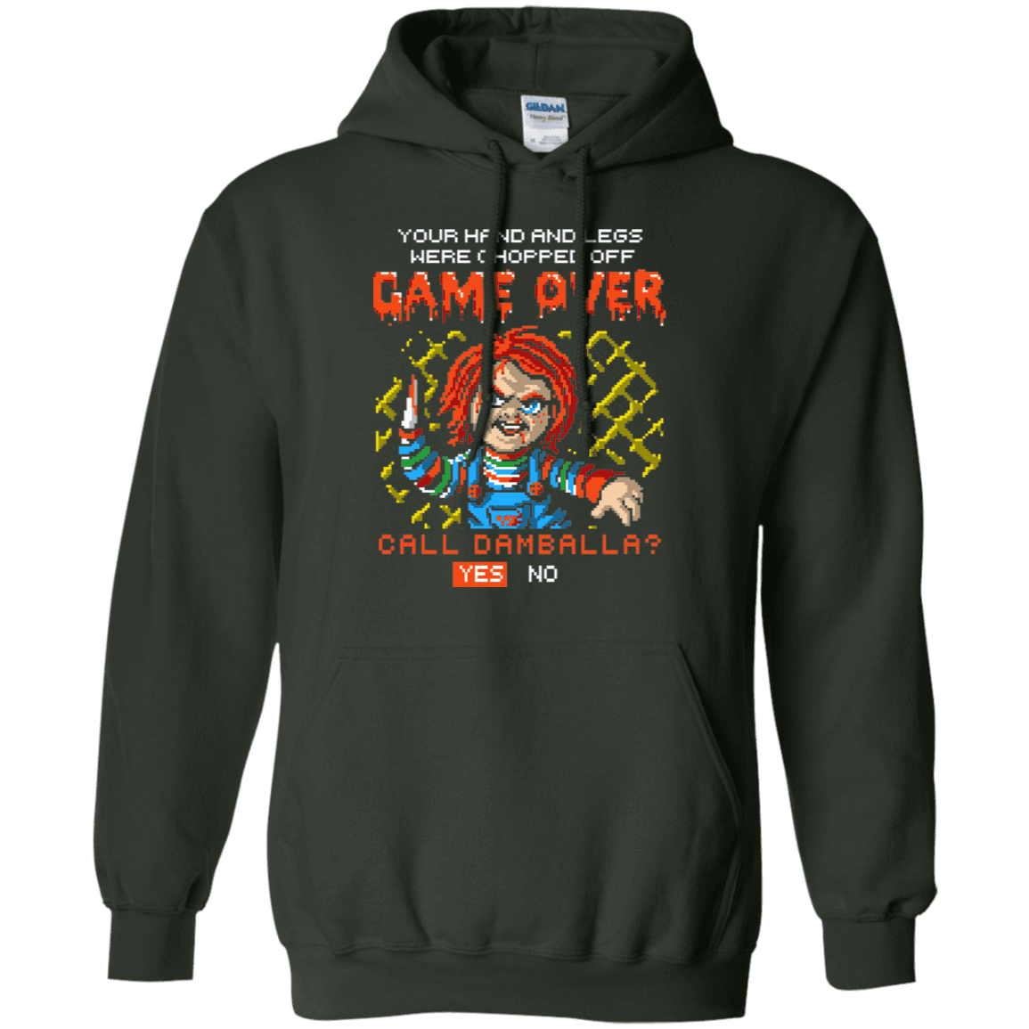 Sweatshirts Forest Green / S Game Over Pullover Hoodie