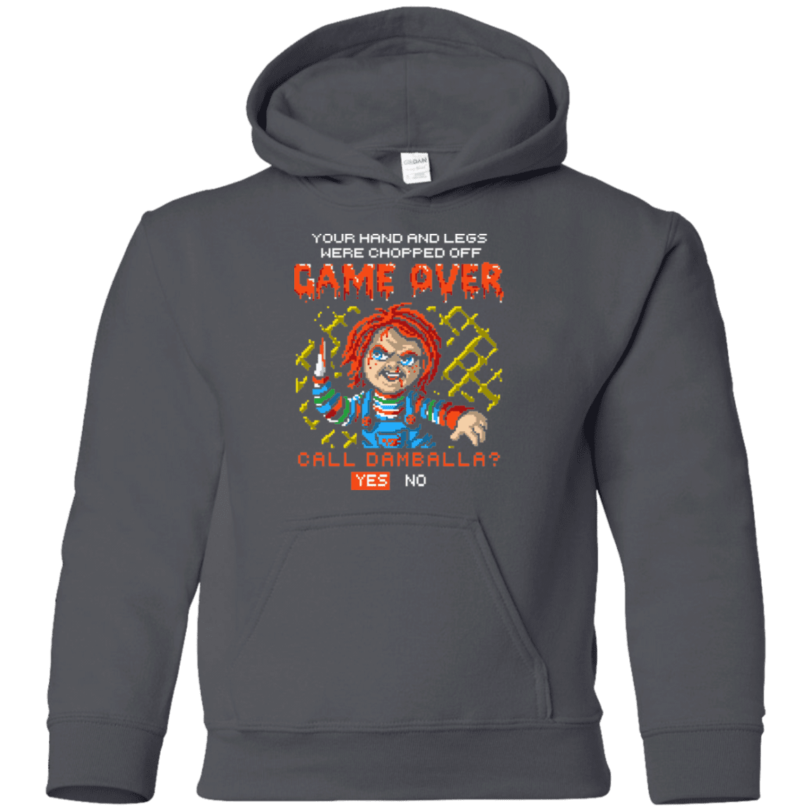Sweatshirts Charcoal / YS Game Over Youth Hoodie