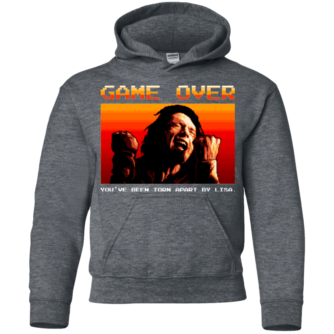 Sweatshirts Dark Heather / YS Game Over Youth Hoodie