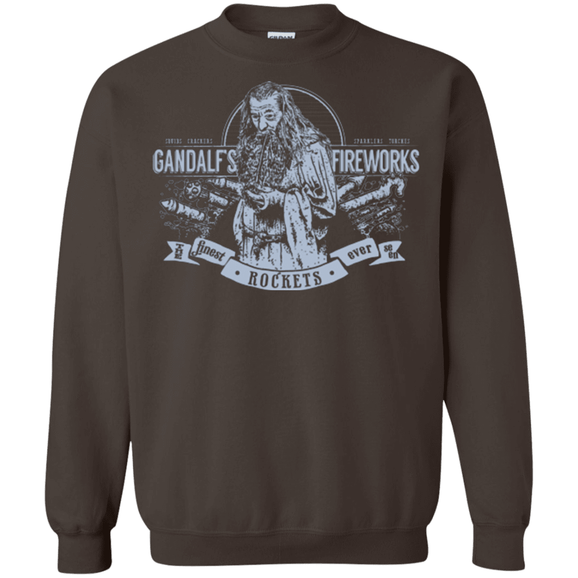 Sweatshirts Dark Chocolate / Small Gandalfs Fireworks Crewneck Sweatshirt