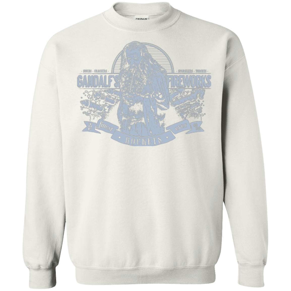 Sweatshirts White / Small Gandalfs Fireworks Crewneck Sweatshirt