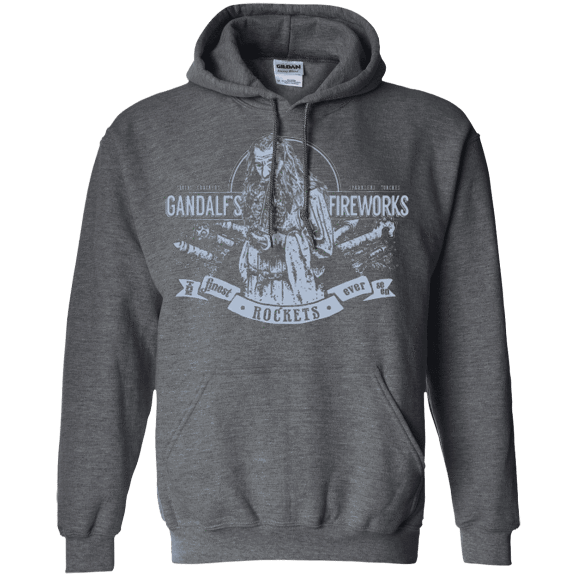 Sweatshirts Dark Heather / Small Gandalfs Fireworks Pullover Hoodie