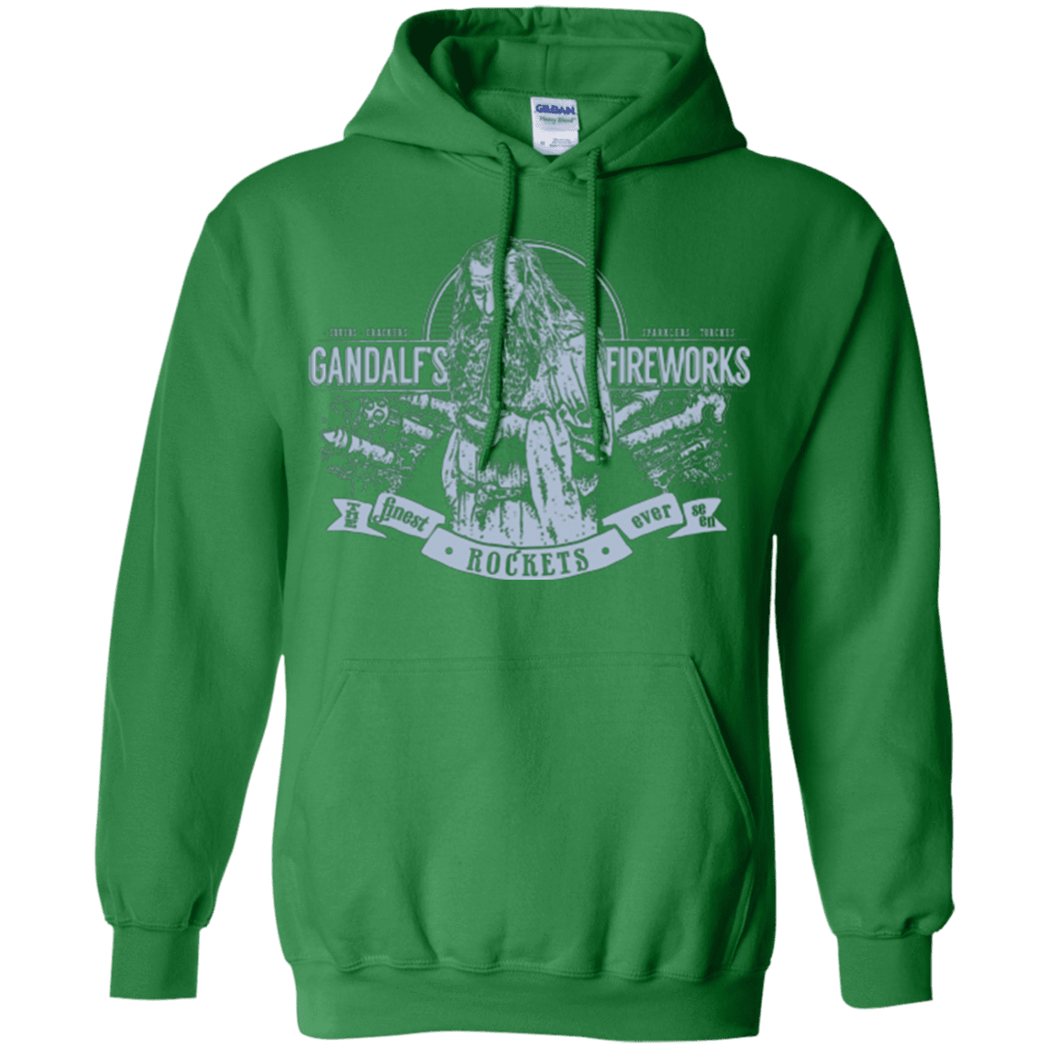 Sweatshirts Irish Green / Small Gandalfs Fireworks Pullover Hoodie