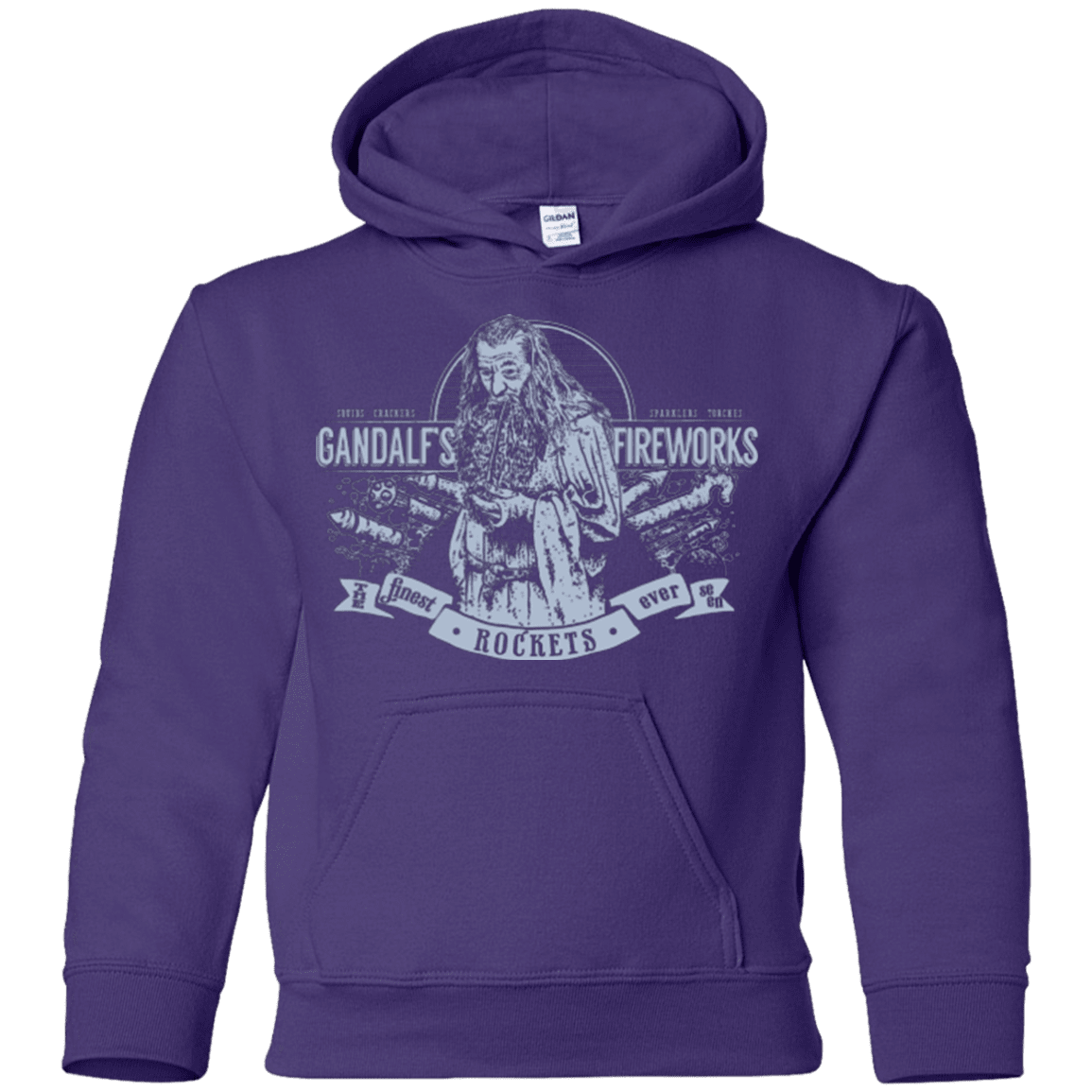 Sweatshirts Purple / YS Gandalfs Fireworks Youth Hoodie