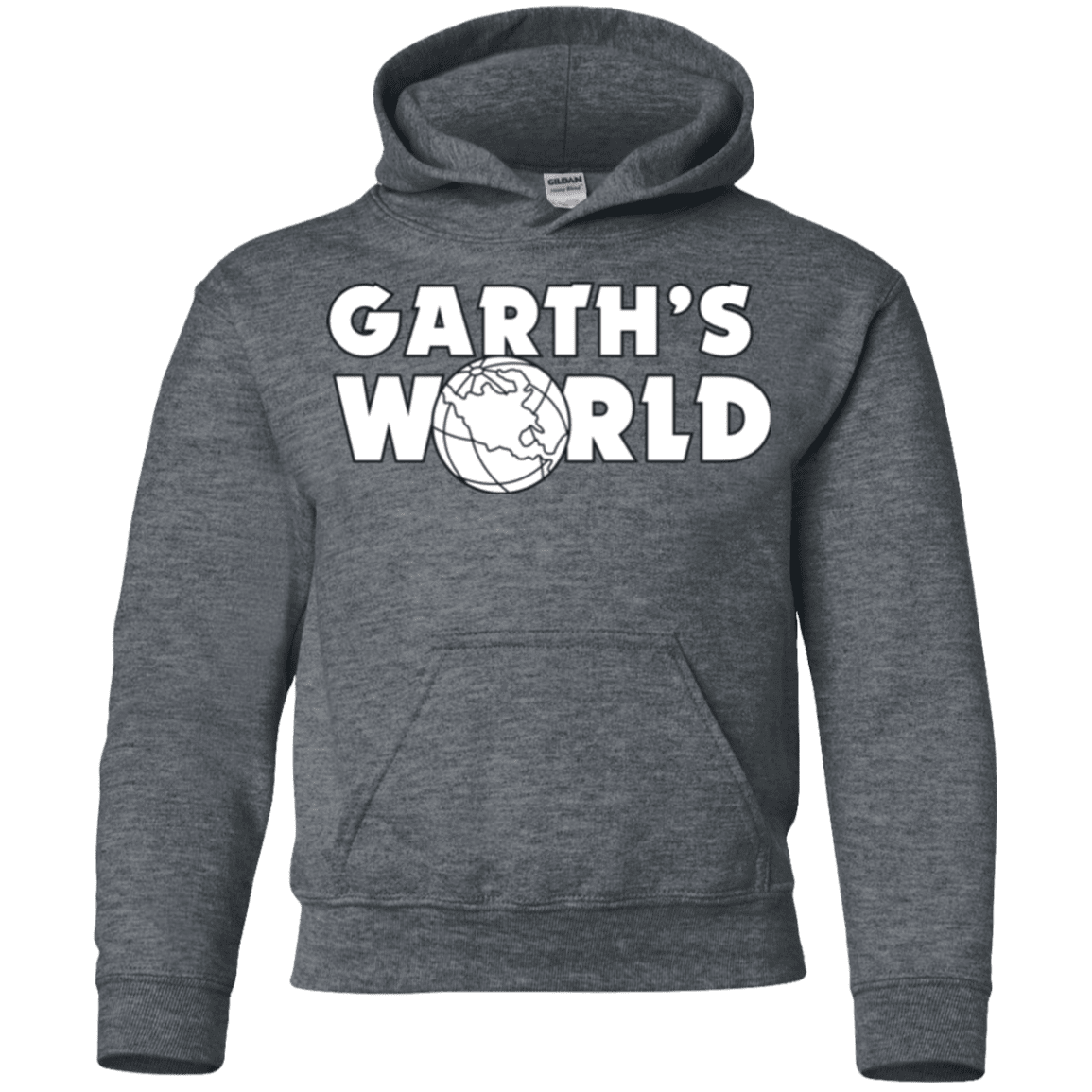 Sweatshirts Dark Heather / YS Garth's World Youth Hoodie