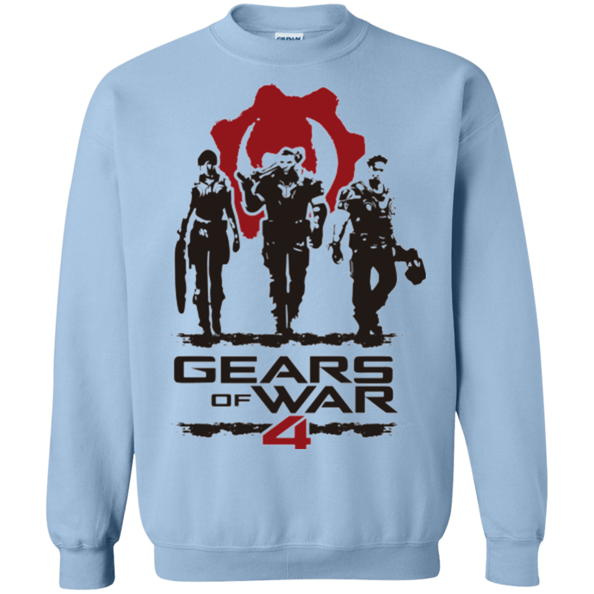 Sweatshirts Light Blue / Small Gears Of War 4 White Crewneck Sweatshirt
