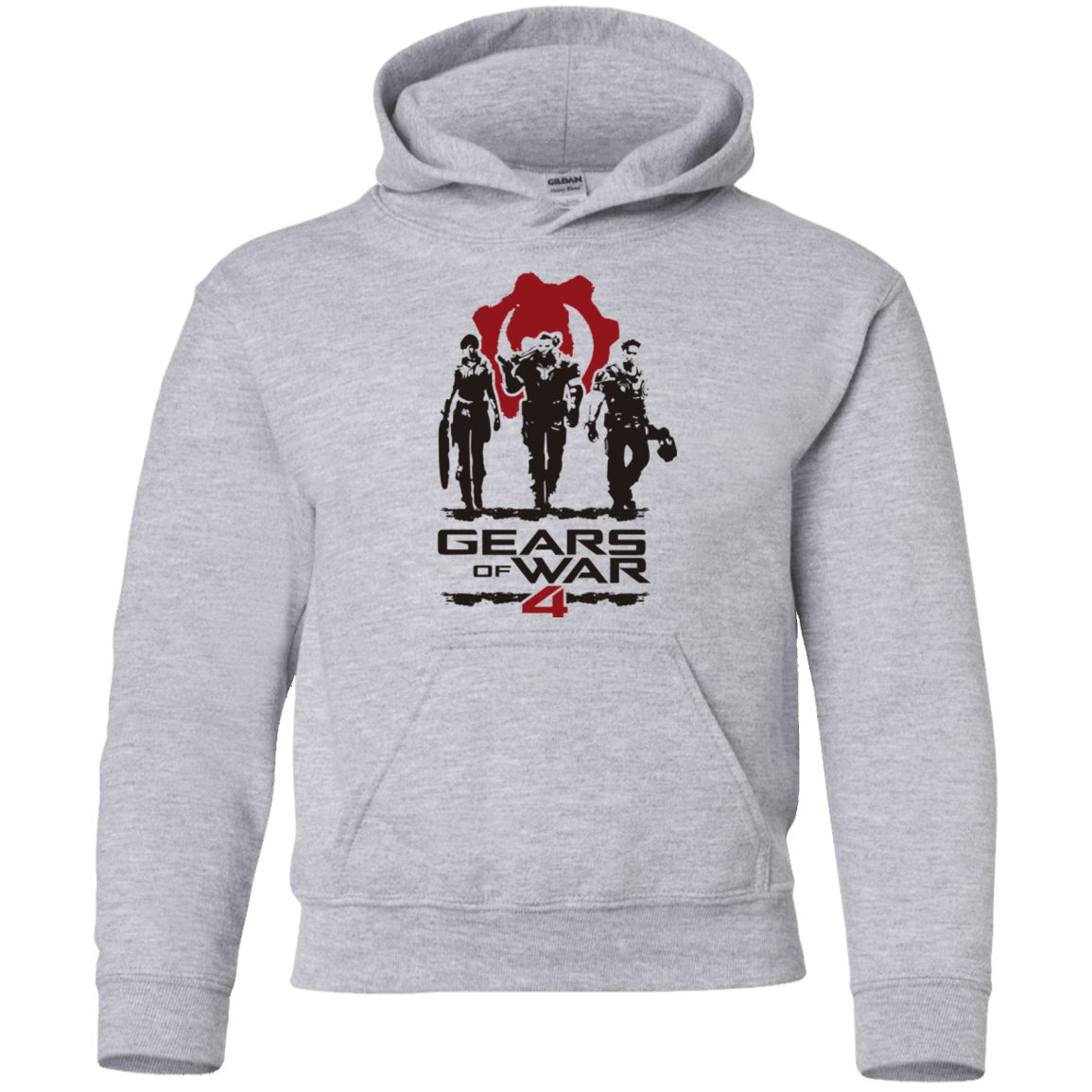 Sweatshirts Sport Grey / YS Gears Of War 4 White Youth Hoodie