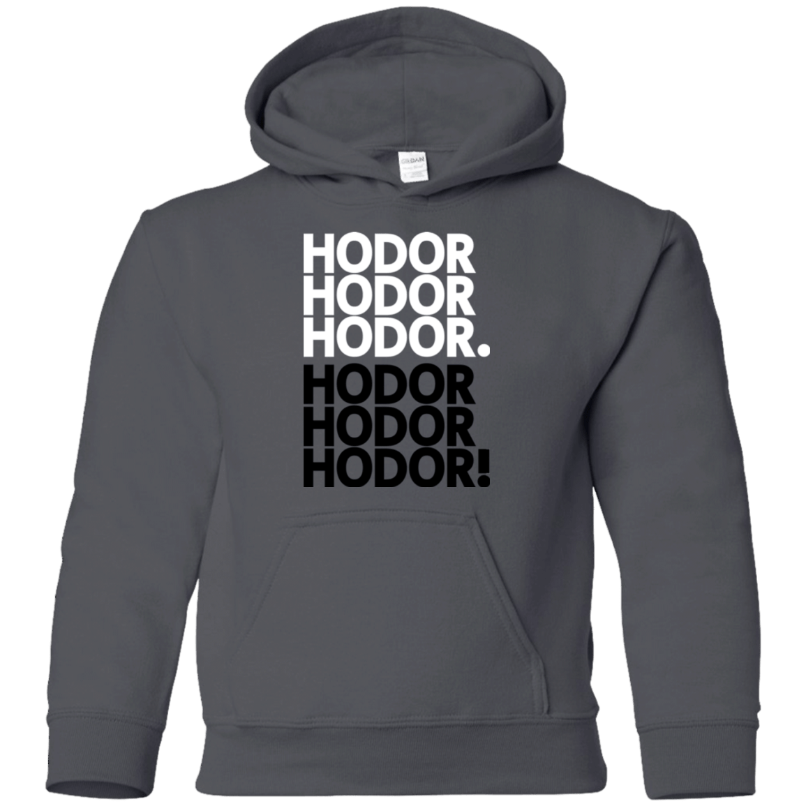 Sweatshirts Charcoal / YS Get over it Hodor Youth Hoodie