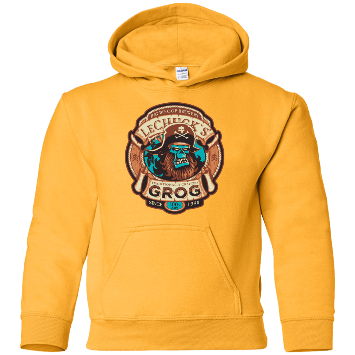 Sweatshirts Gold / YS Ghost Pirate Grog Nmns Youth Hoodie