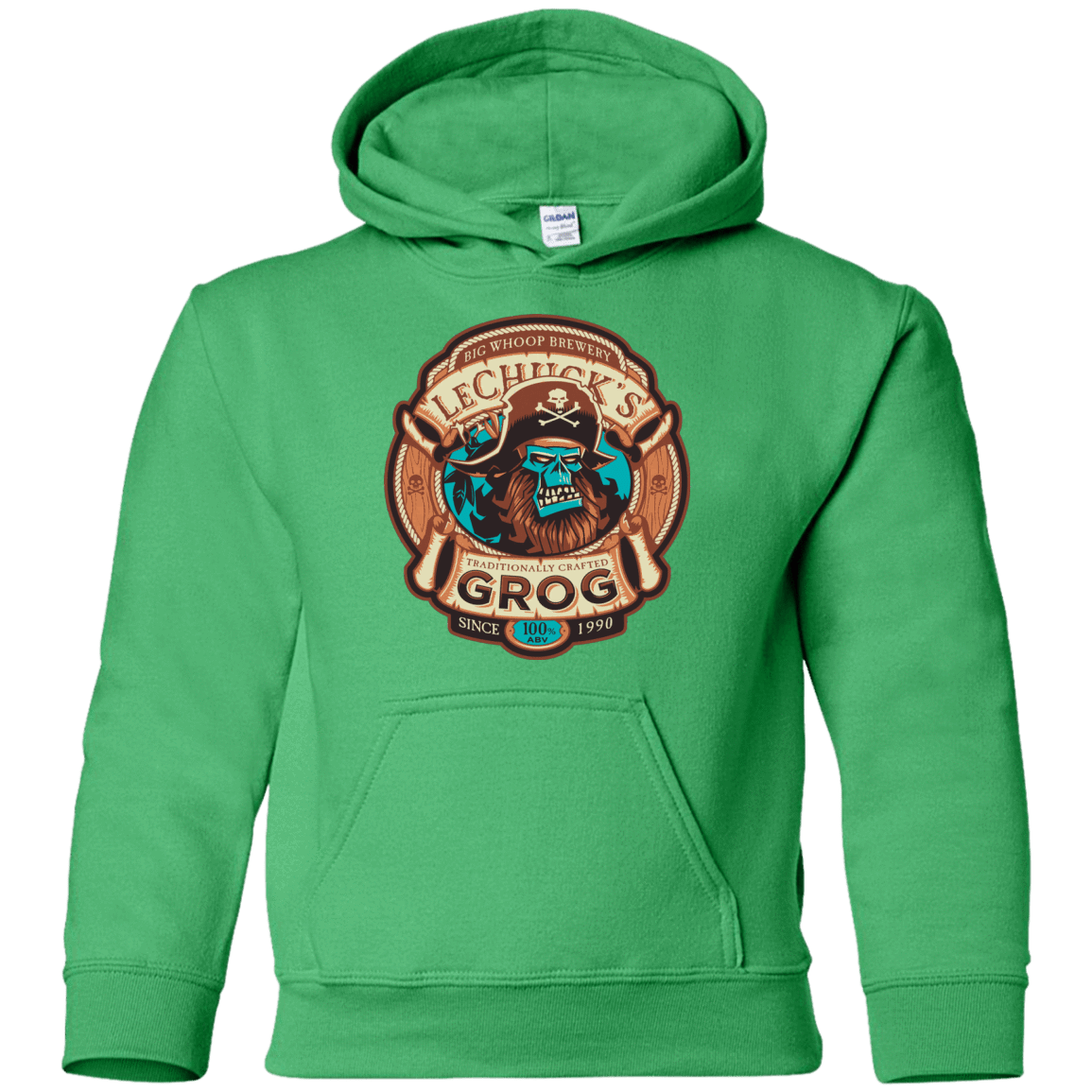Sweatshirts Irish Green / YS Ghost Pirate Grog Nmns Youth Hoodie