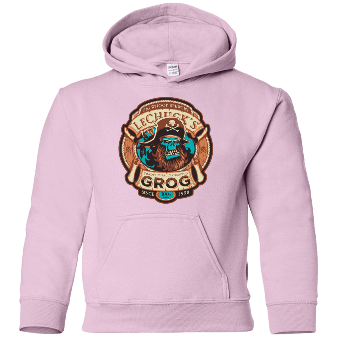 Sweatshirts Light Pink / YS Ghost Pirate Grog Nmns Youth Hoodie
