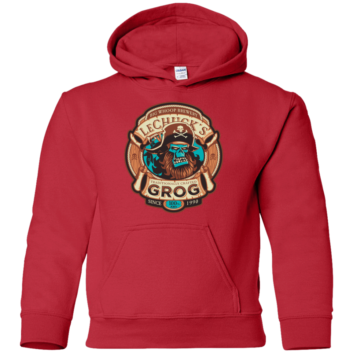 Sweatshirts Red / YS Ghost Pirate Grog Nmns Youth Hoodie