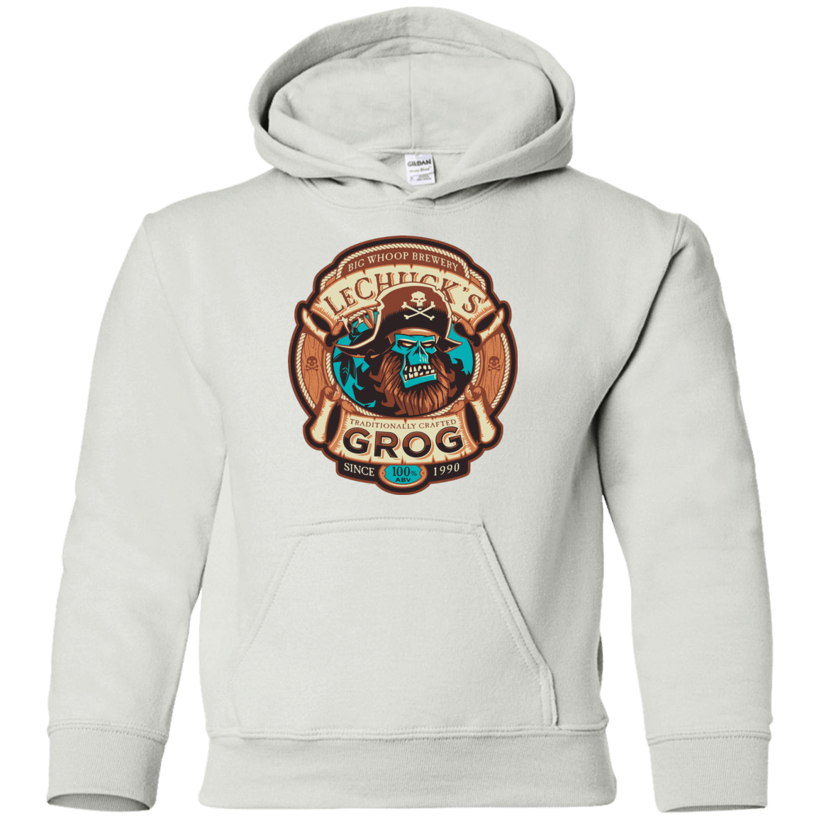 Sweatshirts White / YS Ghost Pirate Grog Nmns Youth Hoodie