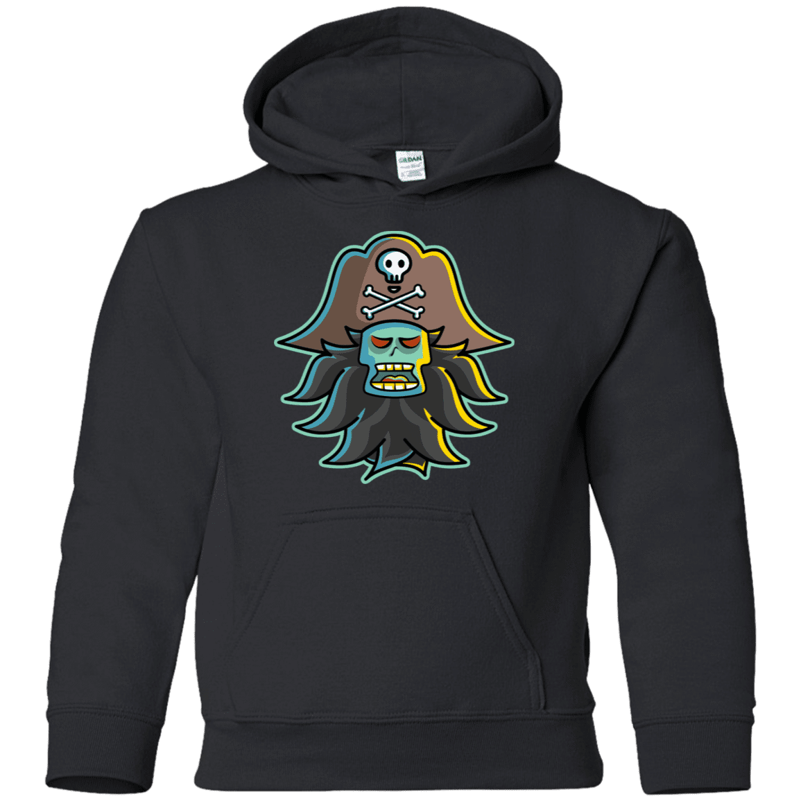 Sweatshirts Black / YS Ghost Pirate LeChuck Youth Hoodie