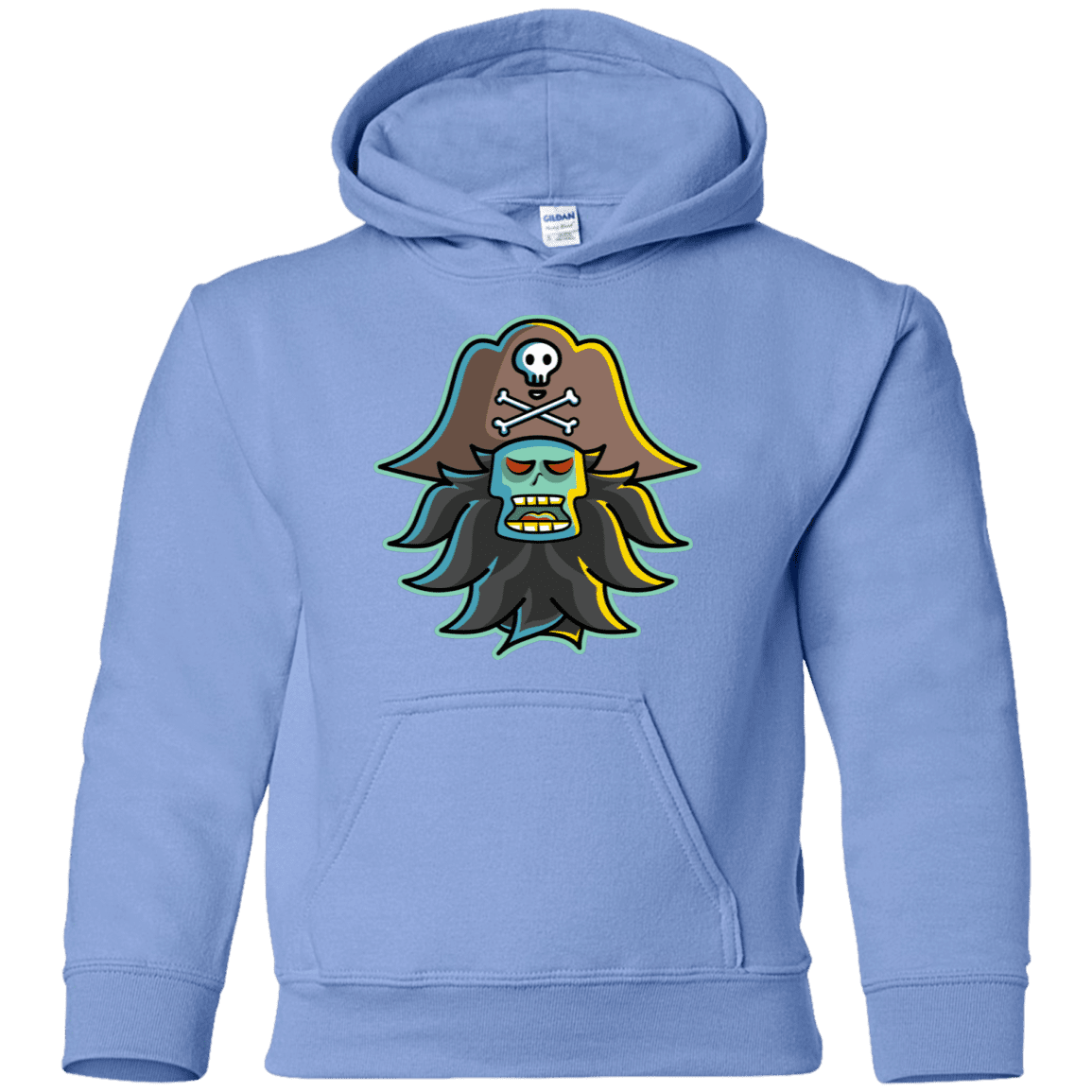 Sweatshirts Carolina Blue / YS Ghost Pirate LeChuck Youth Hoodie
