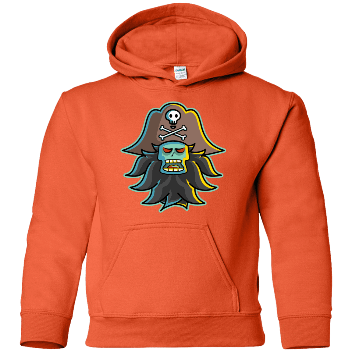 Sweatshirts Orange / YS Ghost Pirate LeChuck Youth Hoodie