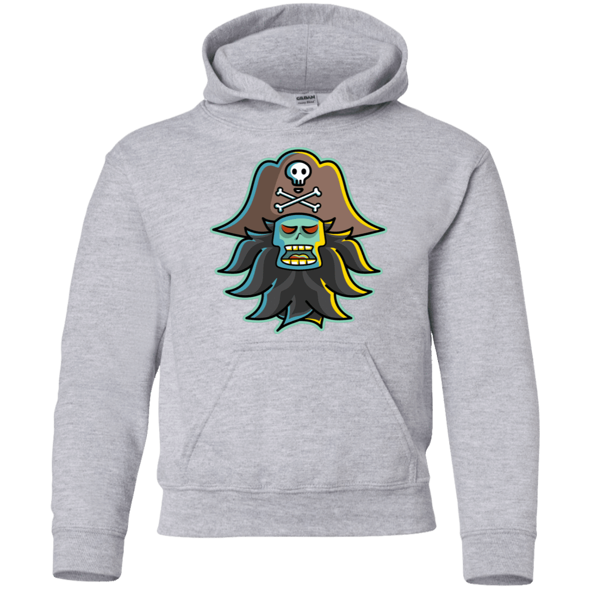 Sweatshirts Sport Grey / YS Ghost Pirate LeChuck Youth Hoodie