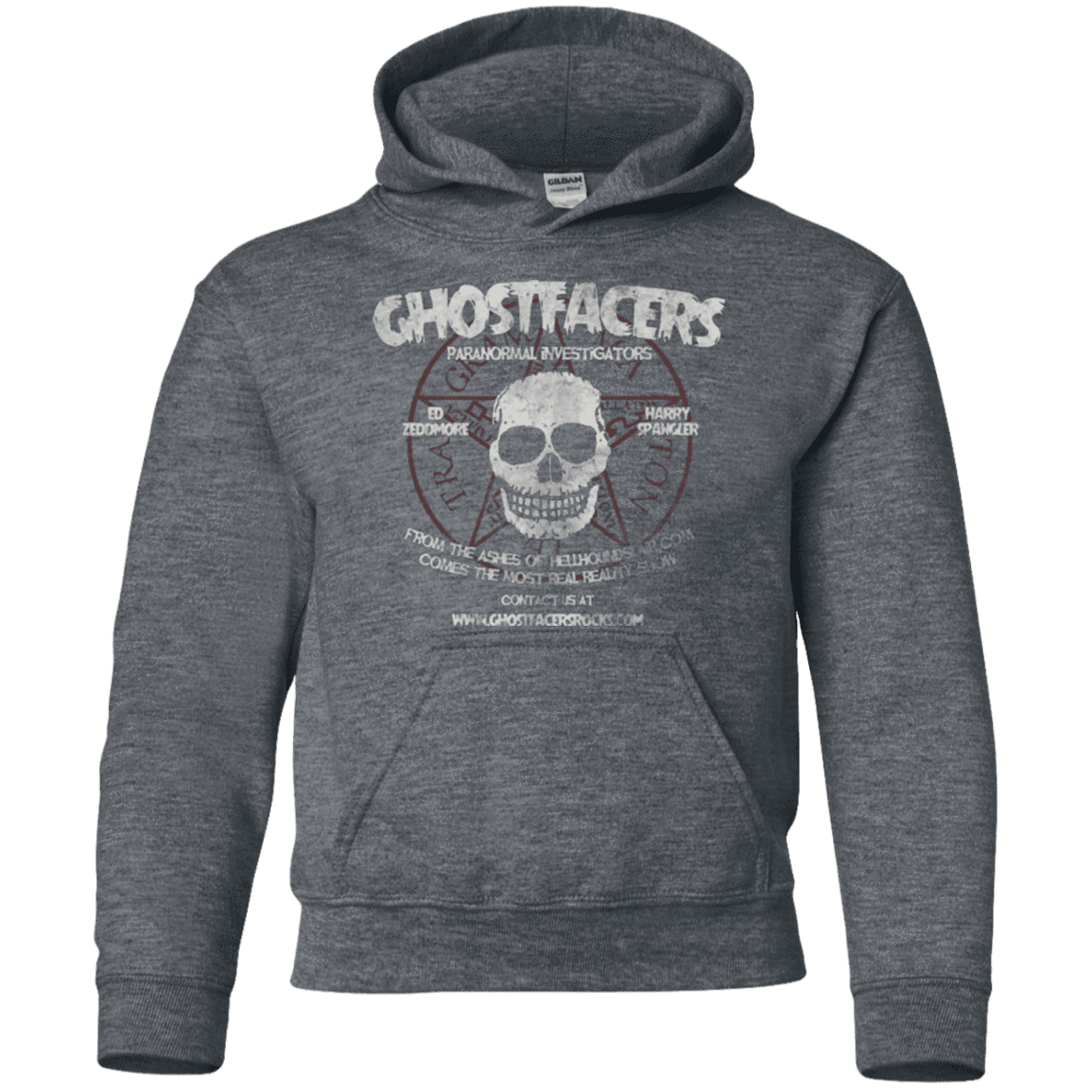 Sweatshirts Dark Heather / YS Ghostfacers Youth Hoodie