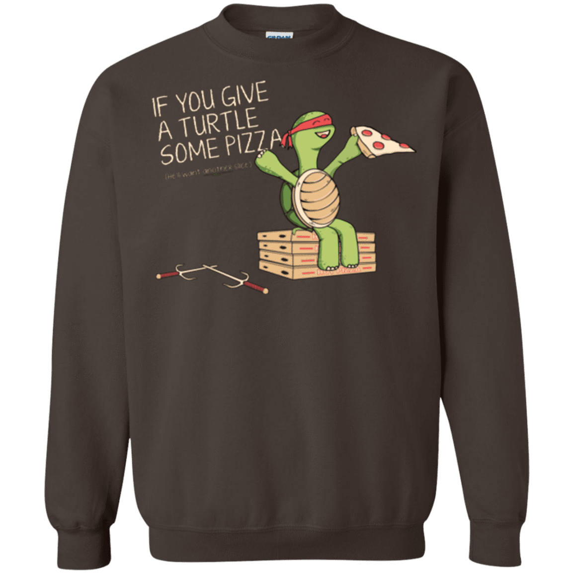 Sweatshirts Dark Chocolate / Small Give a Turtle Crewneck Sweatshirt