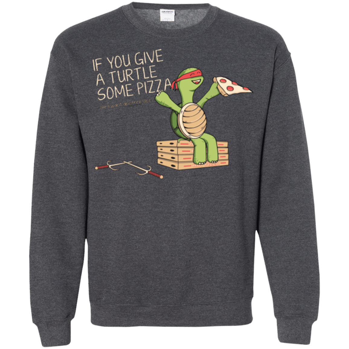 Sweatshirts Dark Heather / Small Give a Turtle Crewneck Sweatshirt