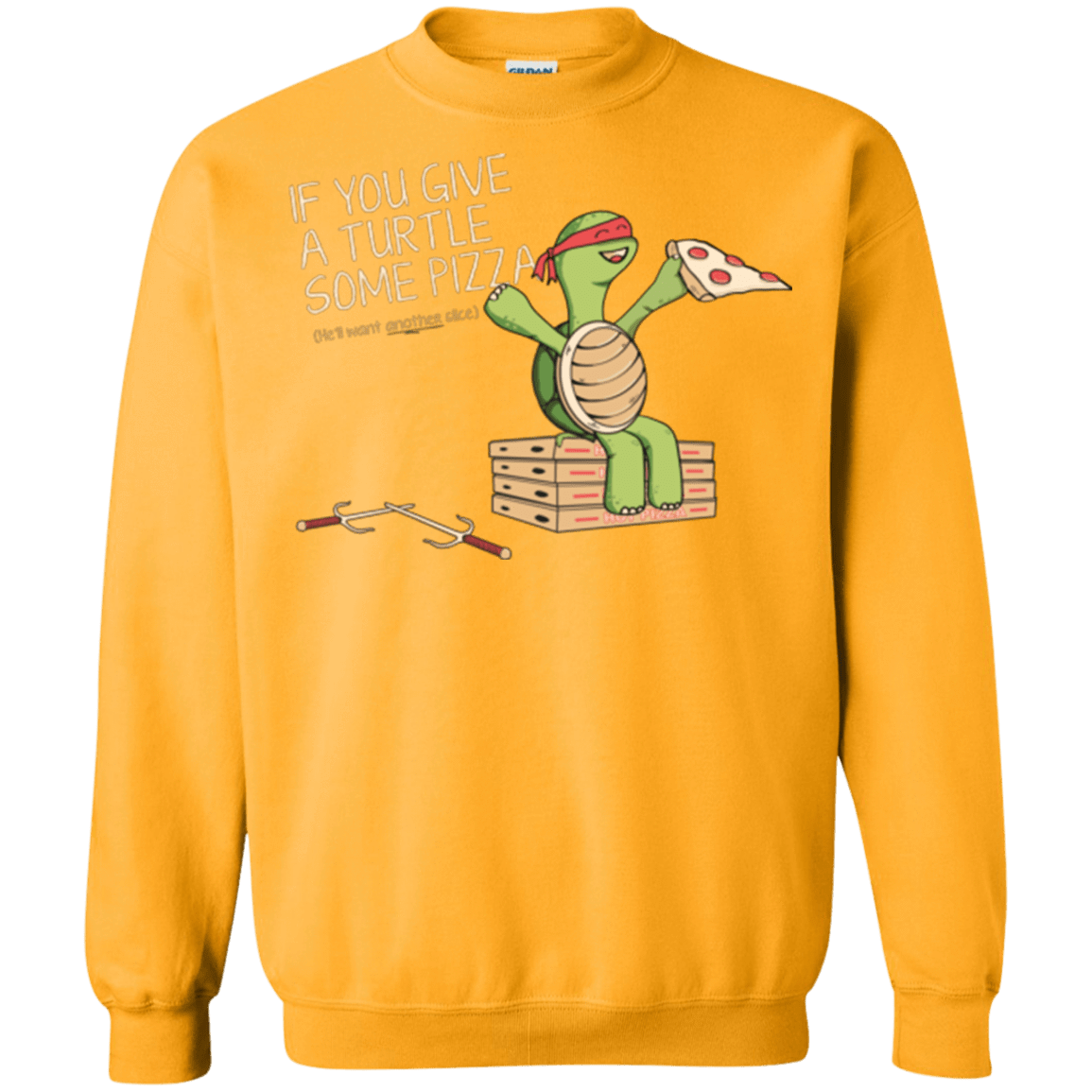 Sweatshirts Gold / Small Give a Turtle Crewneck Sweatshirt