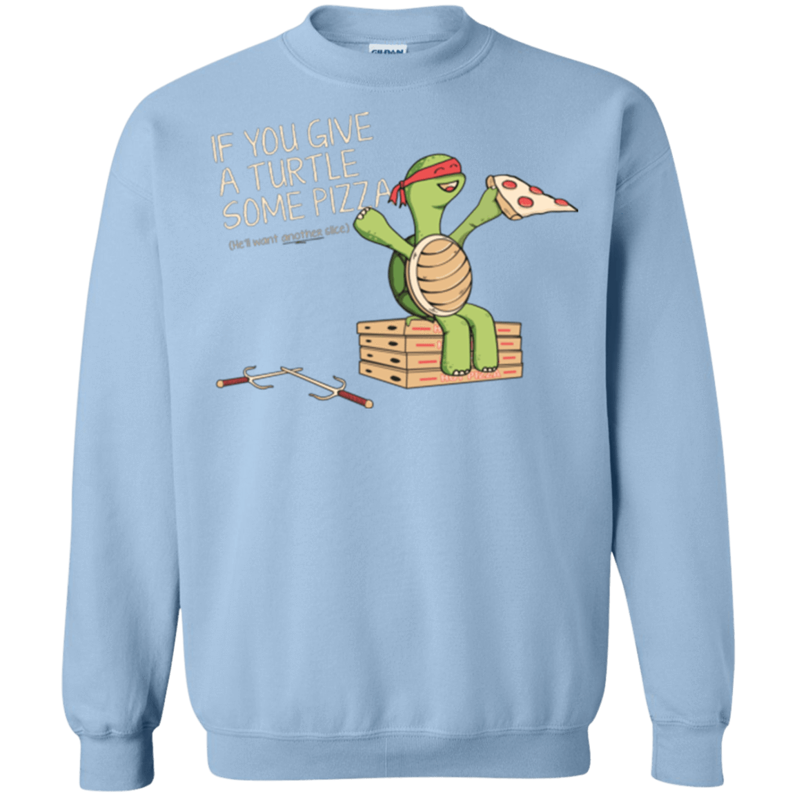 Sweatshirts Light Blue / Small Give a Turtle Crewneck Sweatshirt