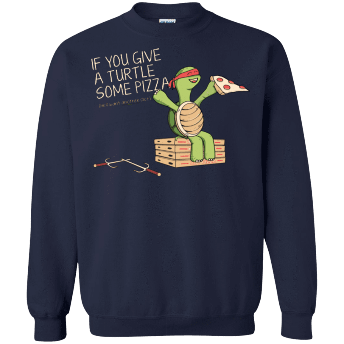 Sweatshirts Navy / Small Give a Turtle Crewneck Sweatshirt