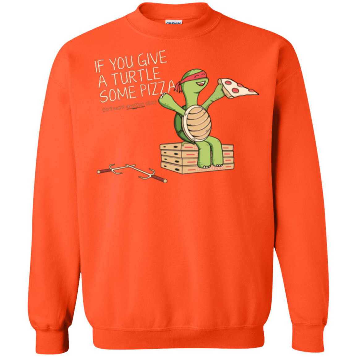 Sweatshirts Orange / Small Give a Turtle Crewneck Sweatshirt