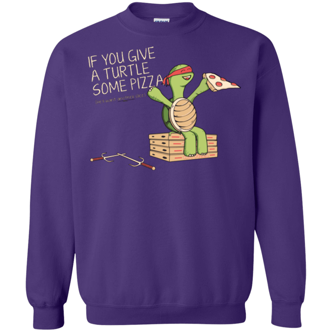 Sweatshirts Purple / Small Give a Turtle Crewneck Sweatshirt