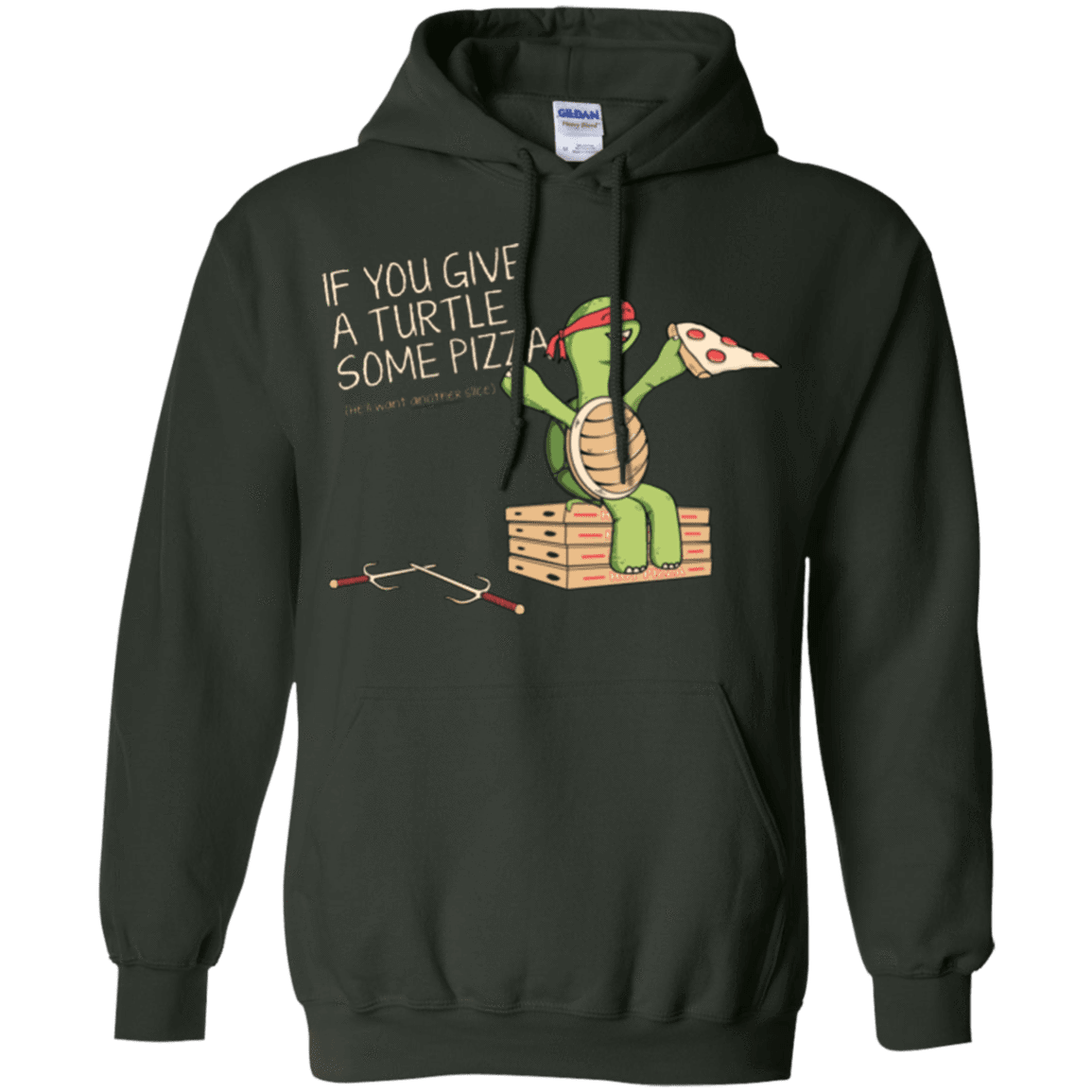 Sweatshirts Forest Green / Small Give a Turtle Pullover Hoodie