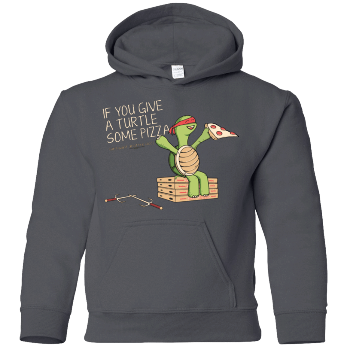 Sweatshirts Charcoal / YS Give a Turtle Youth Hoodie