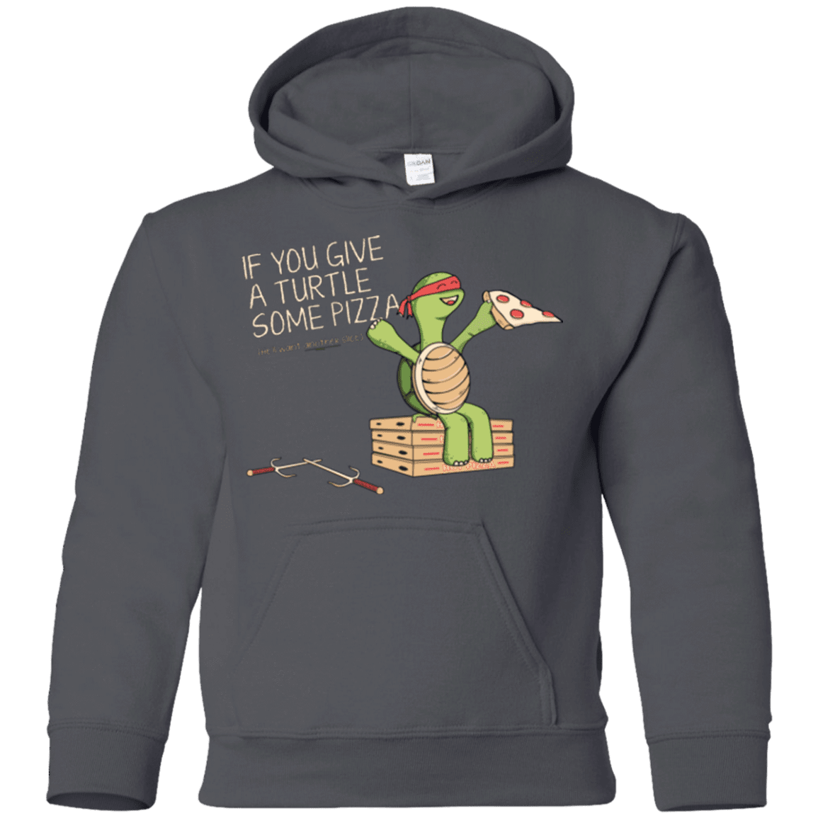 Sweatshirts Charcoal / YS Give a Turtle Youth Hoodie