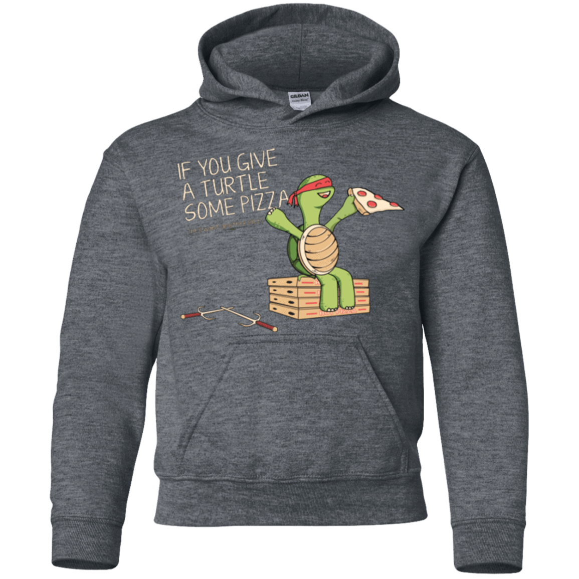 Sweatshirts Dark Heather / YS Give a Turtle Youth Hoodie