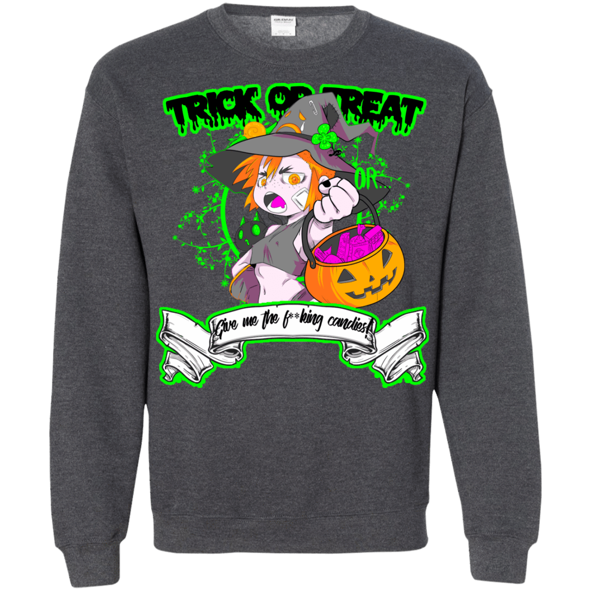 Sweatshirts Dark Heather / Small Give me the Candies Crewneck Sweatshirt