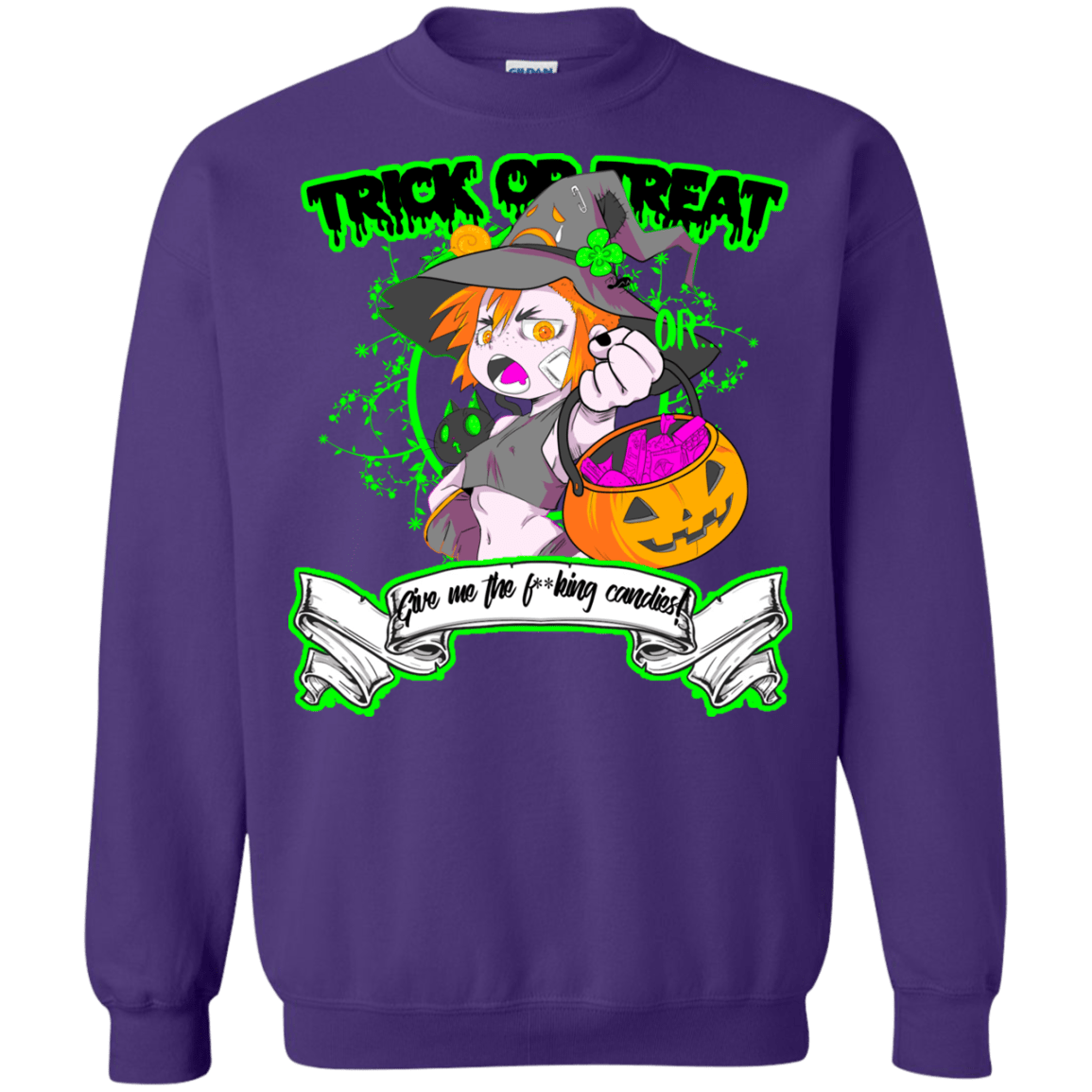 Sweatshirts Purple / Small Give me the Candies Crewneck Sweatshirt