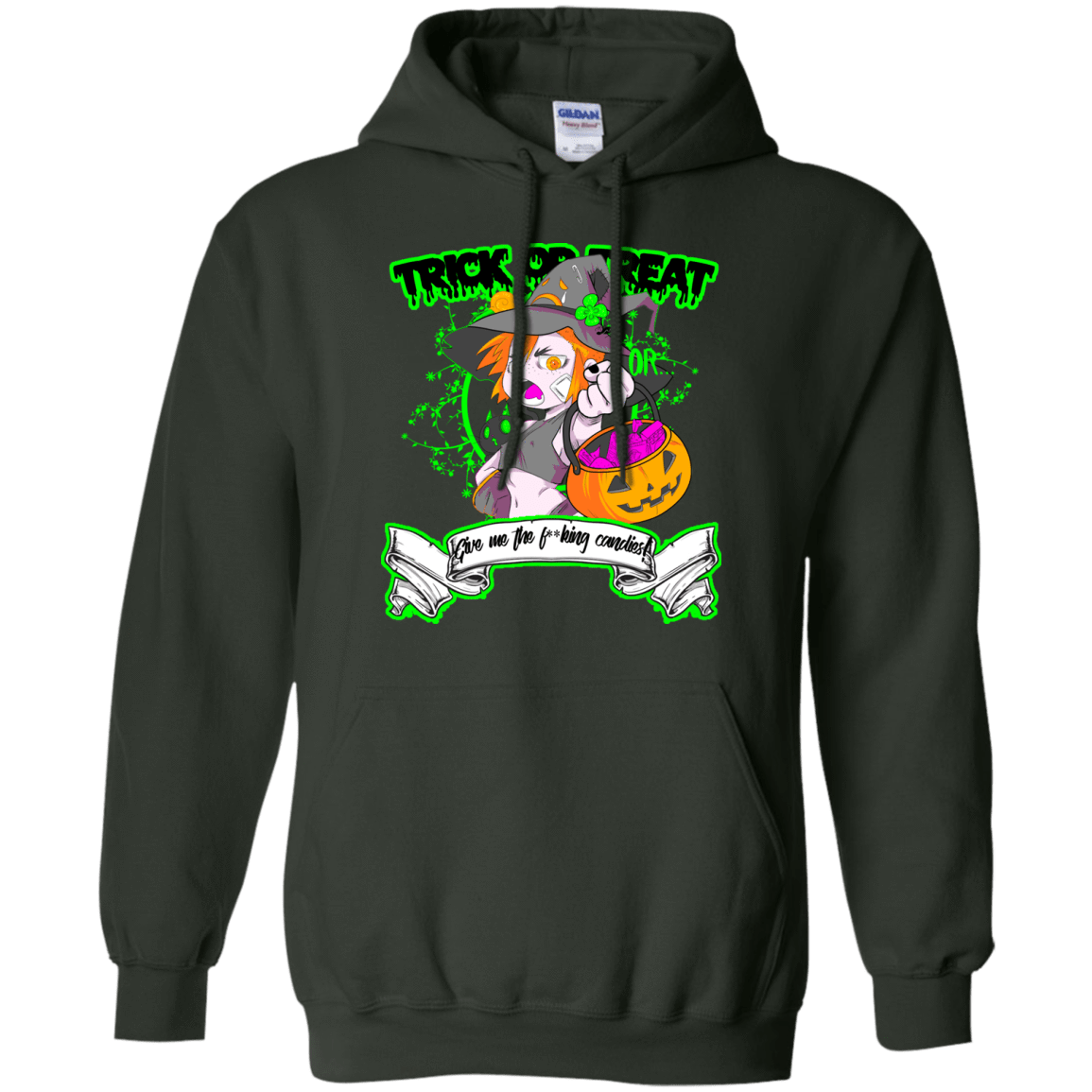 Sweatshirts Forest Green / Small Give me the Candies Pullover Hoodie