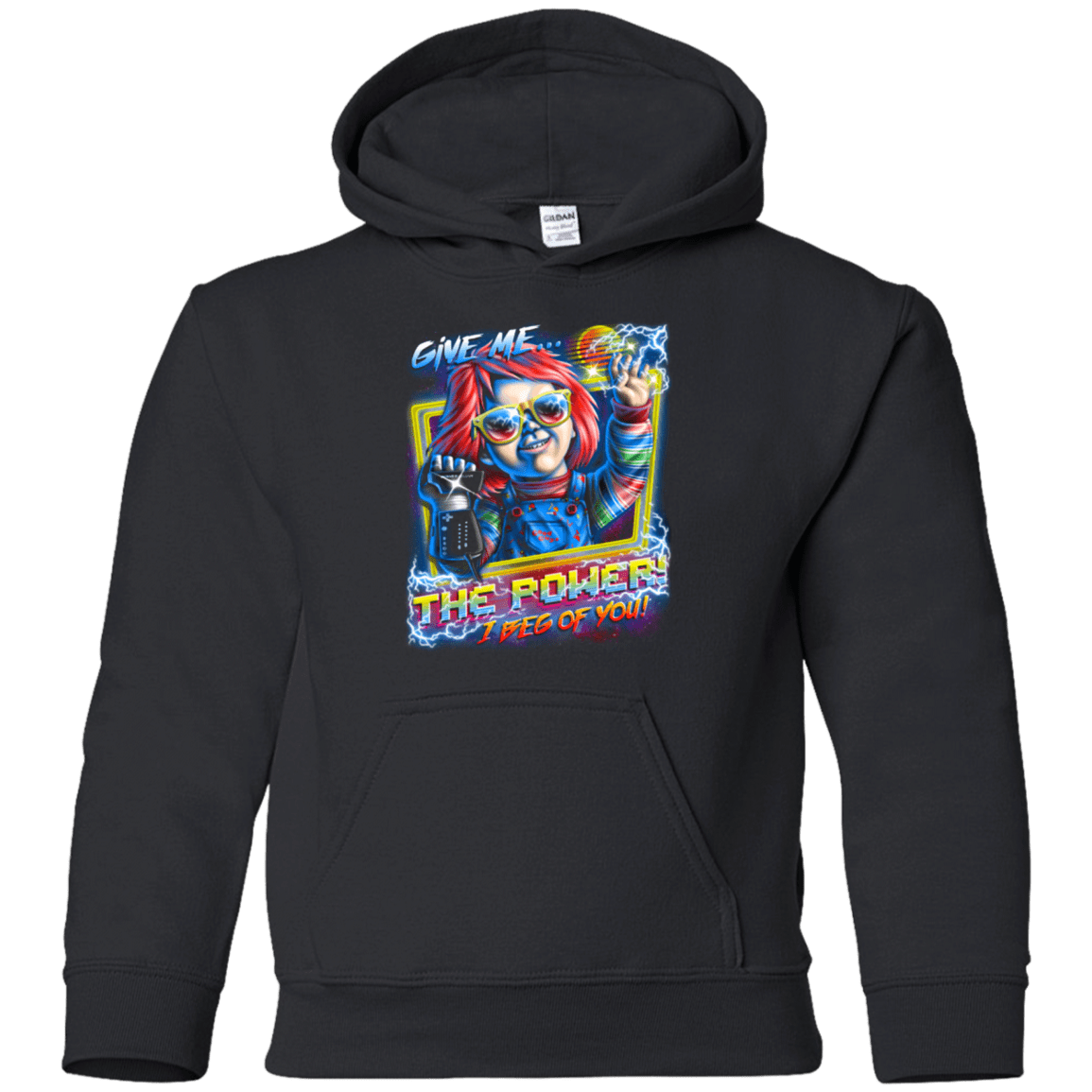 Sweatshirts Black / YS Give me the Power Youth Hoodie
