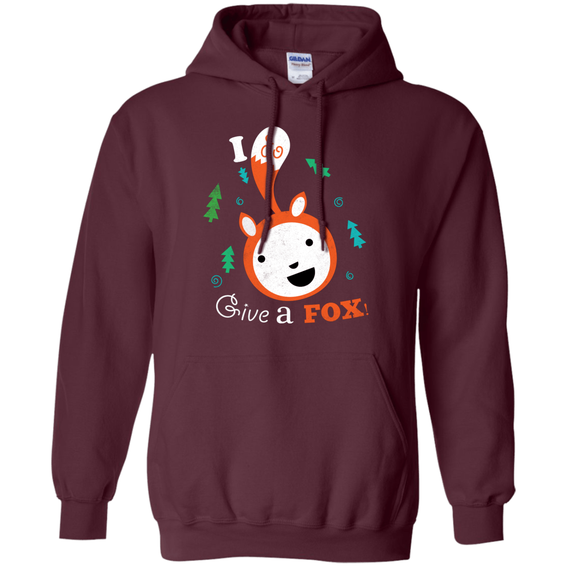 Sweatshirts Maroon / S Giving a Fox Pullover Hoodie