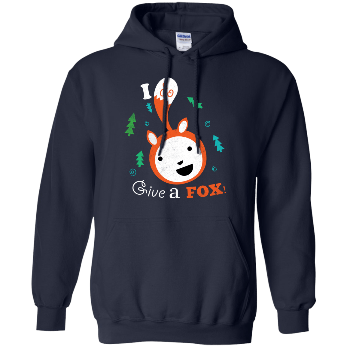 Sweatshirts Navy / S Giving a Fox Pullover Hoodie