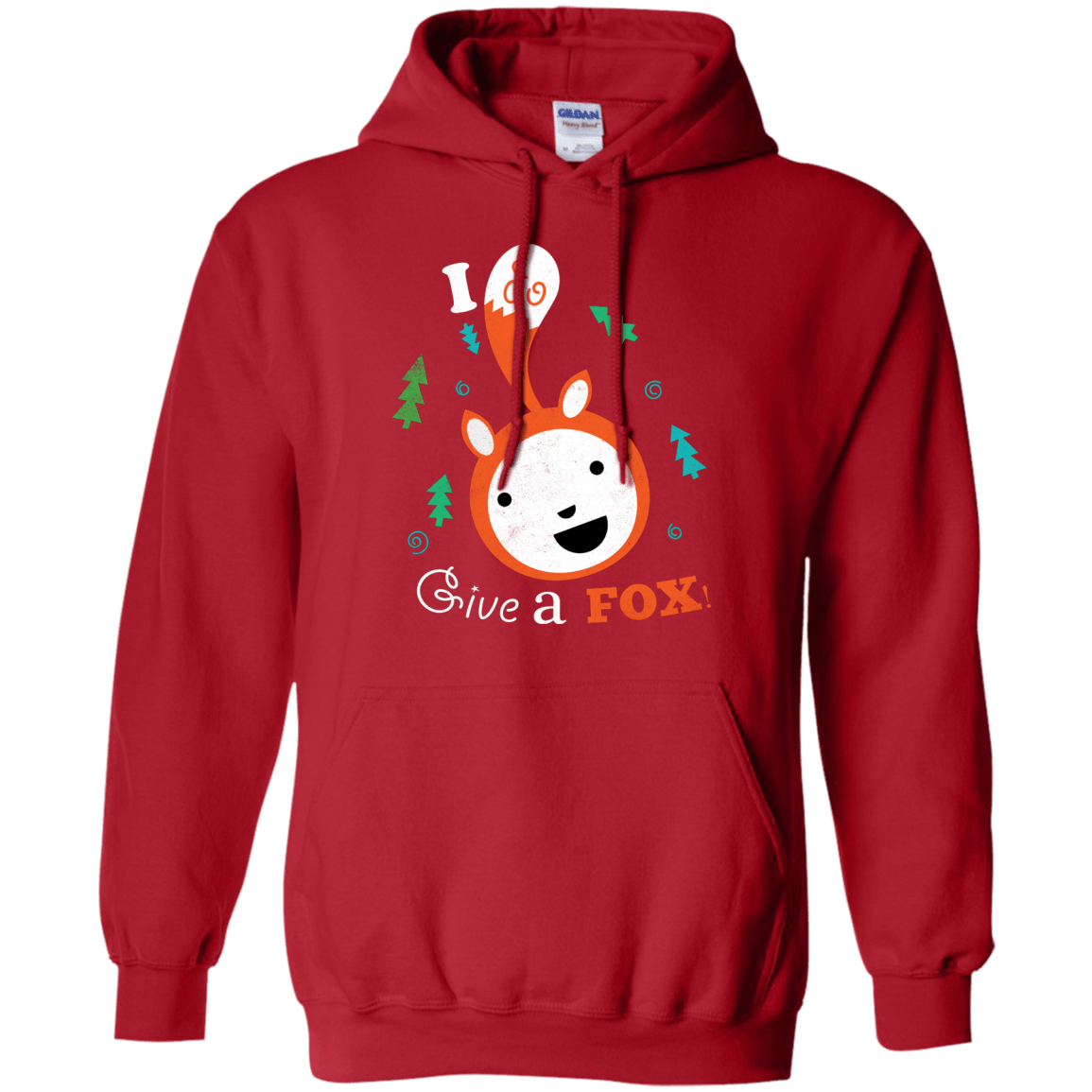 Sweatshirts Red / S Giving a Fox Pullover Hoodie