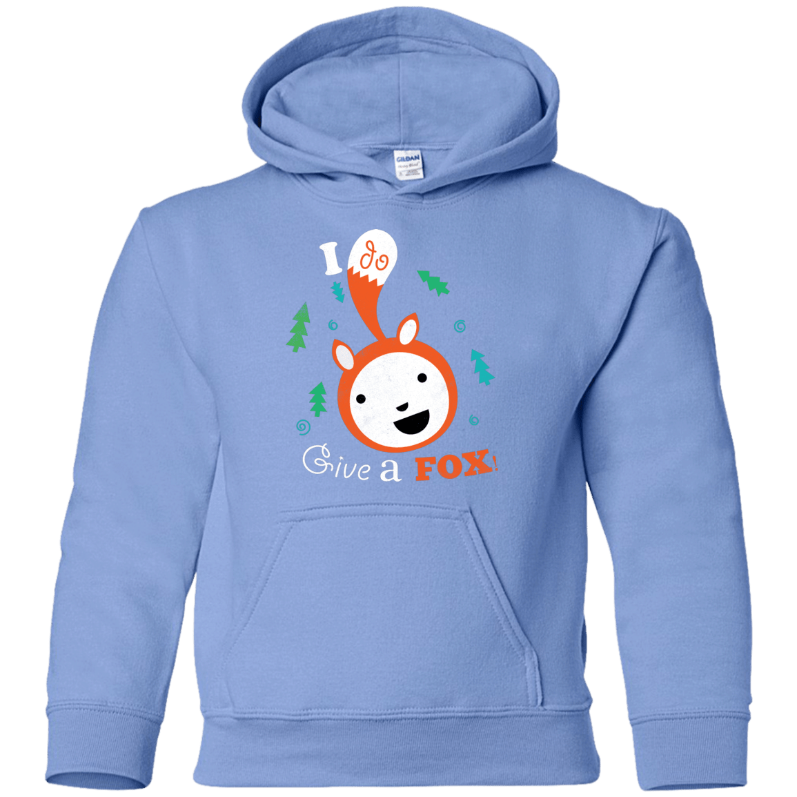Sweatshirts Carolina Blue / YS Giving a Fox Youth Hoodie