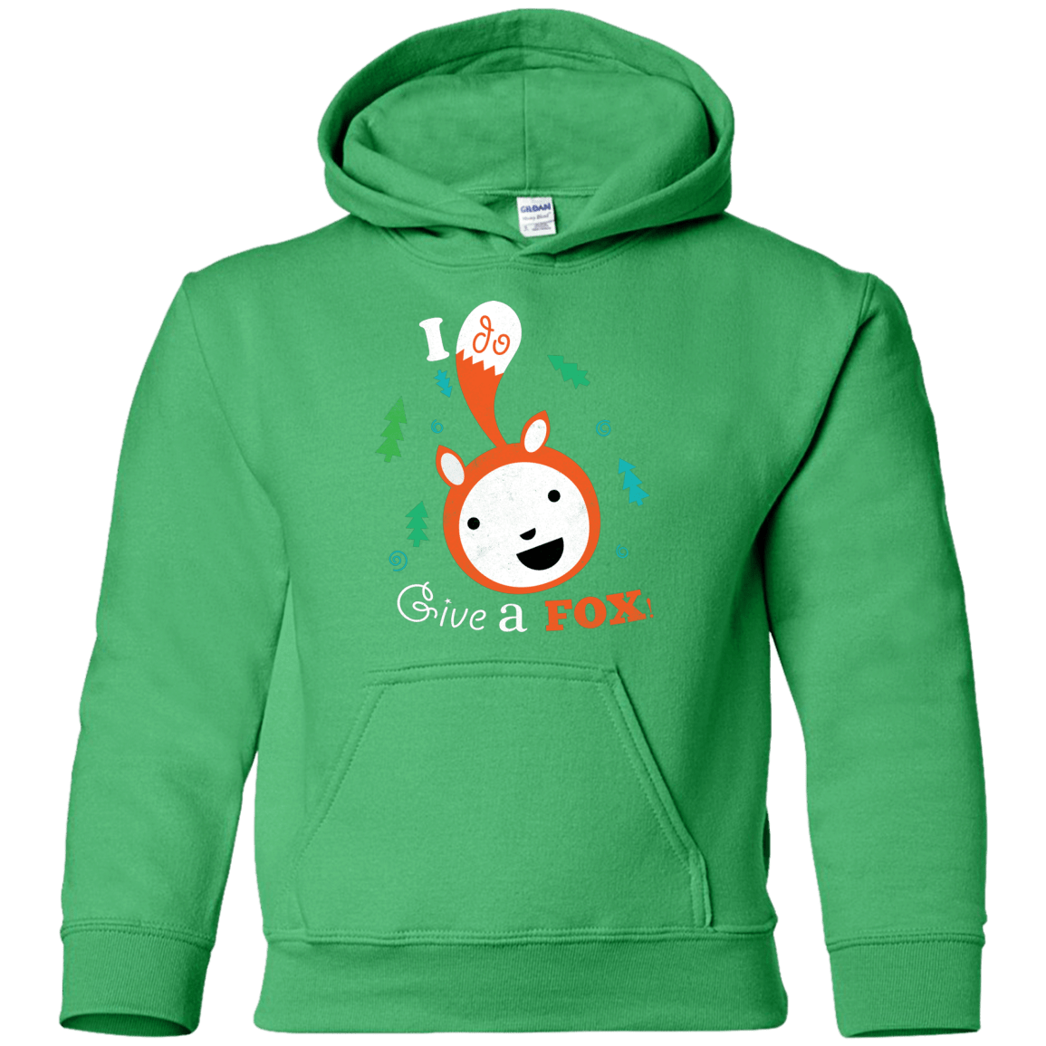 Sweatshirts Irish Green / YS Giving a Fox Youth Hoodie