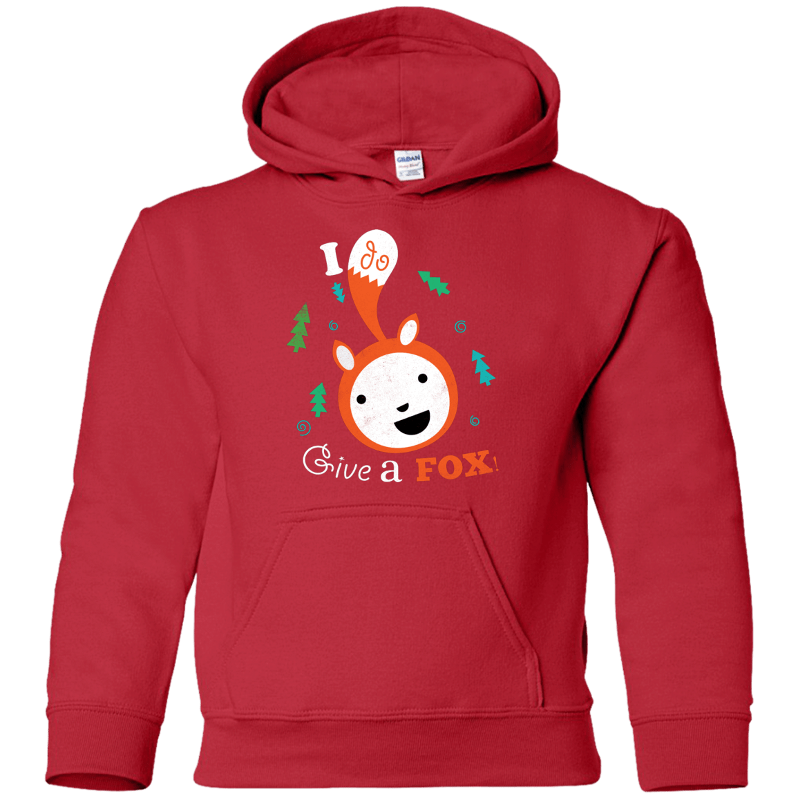Sweatshirts Red / YS Giving a Fox Youth Hoodie